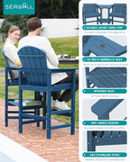 SERWALL Tall Adirondack Chairs Set of 4 - Image 4
