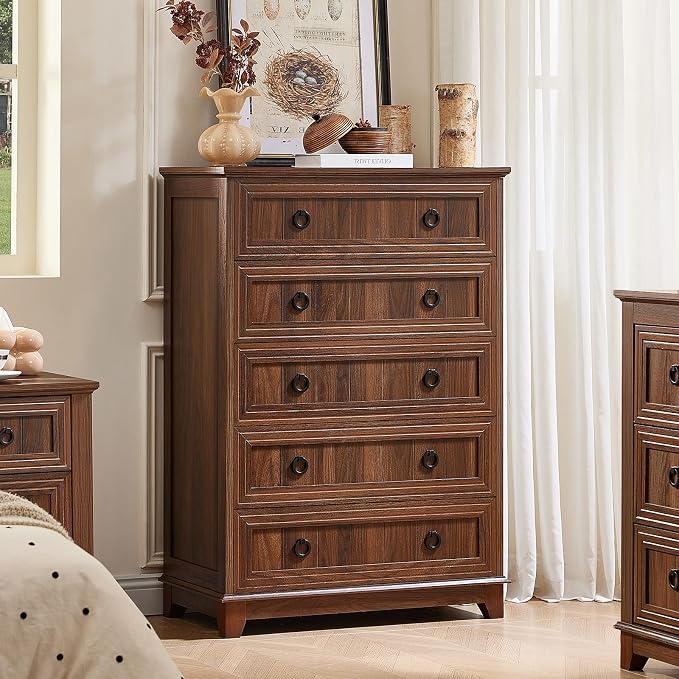 Joaxswe Farmhouse 5 Drawer Dresser by Joaxswe
