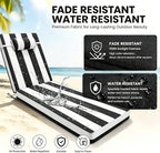 Chaise Lounge Cushion for Outdoor Furniture, Waterproof, Fade-Resistant and - Image 3