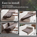 OHSIO Sectional Couch Covers, Wear Resistant Stretch Sofa Covers Washable Soft - Image 7