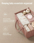 Blissful Diary Baby Diaper Caddy Organizer, Stylish Storage Basket - Image 5
