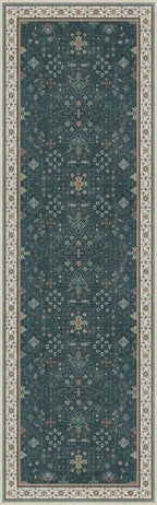 Dark Green Washable Kitchen Runner Rug, Stain Resistant Rugs - Image 9