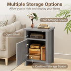 JUMMICO Farmhouse Nightstand, Modern Bedside Table - Image 5