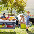 Folding Camping Table with Storage Aluminum Lightweight Camp Table Height - Image 2