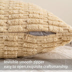 Aegero Pack of 2 Corduroy Decorative Throw Pillow Covers 26x26 Inch - Image 3