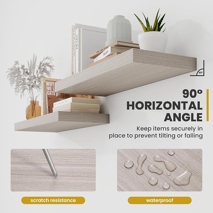 Acovy 16 Inch Floating Shelves, 9.3" Deep Floating Shelf Wall Mounted, Rustic - Image 6
