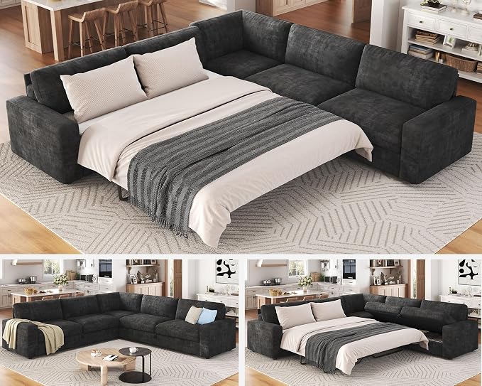 AMERLIFE 106" Oversized Sofa Bed, Sectional Sleeper Sofa by AMERLIFE