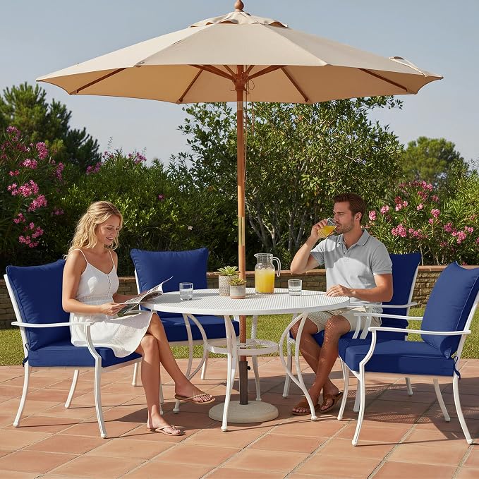 Summsun Outdoor Chair Cushions, Waterproof Backrest and Deep Seat Cushion Set - Image 8