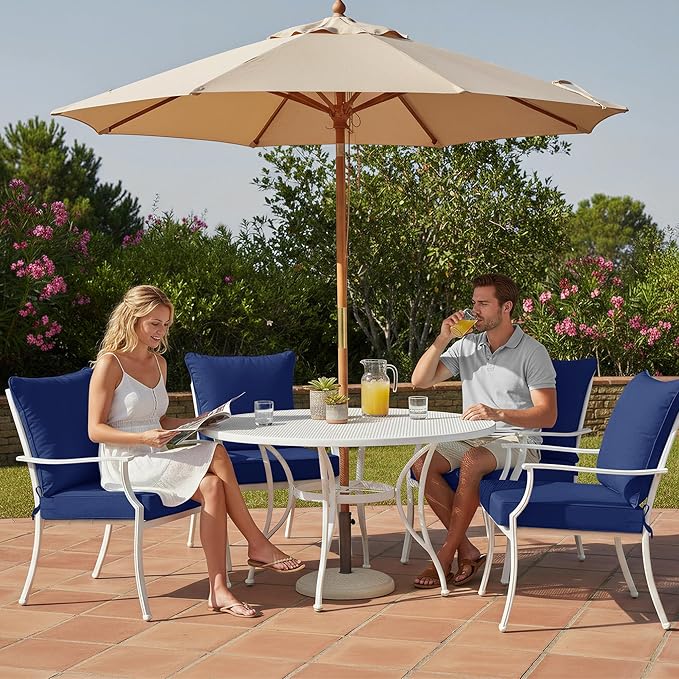 Summsun Outdoor Cushions for Patio Furniture 24 x 24 Inch, Double-Sided - Image 2