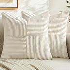 MIULEE Cream White Decorative Throw Pillow Covers by MIULEE