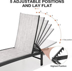 Crestlive Products Pool Lounge Chair Outdoor Set of 2, Chaise Lounge Chairs - Image 5
