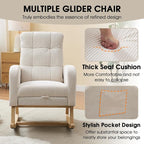 NIOIIKIT Nursery Rocking Chair, Corduroy Upholstered Rocking Chair - Image 7