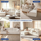 ANONER 140" Cloud Sectional Couches - Image 4