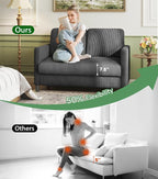Welzona Loveseat Sofa, Comfy Corduroy Small Loveseat - Image 4