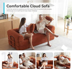 Convertible Sleeper Sofa with 2 Pillow, Modern Corduroy Futon Bed, Modular Sofa - Image 8