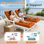 Outdoor Chaise Lounge Cushion, Waterproof 74.4x22x4.7 Inch Thick Cotton Filled - Image 7