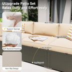 Aoxun Patio Furniture Set with Fire Pit Table, 8 Piece Outdoor Sectional Sofas - Image 2
