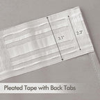 MIULEE Cobblestone Back Tab Blackout Curtains 52x120 Inch Long 2 Panels Set | - Image 2