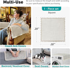Couch Arm Cover, Sofa Arm Covers, Non-Slip Lace Armrest Covers, - Image 3