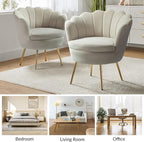 HULALA HOME Modern Velvet Accent Chairs Set of 2 - Image 7