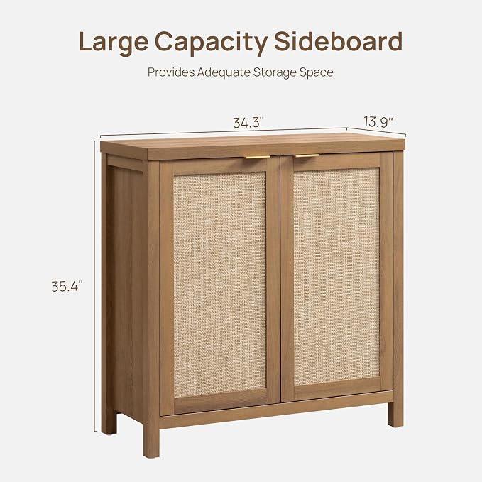 SICOTAS Sideboard Buffet Coffee Bar Cabinet - Image 3