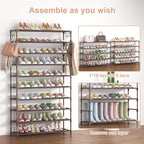 LANTEFUL 10 Tiers Shoe Rack 50 Pairs Large Capacity Tall Shoe Organizer Sturdy - Image 5