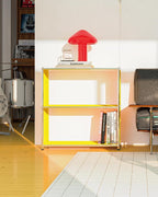 32-Inch 2-Tier Metal Bookcase, Open Shelf Storage Organizer - Image 2