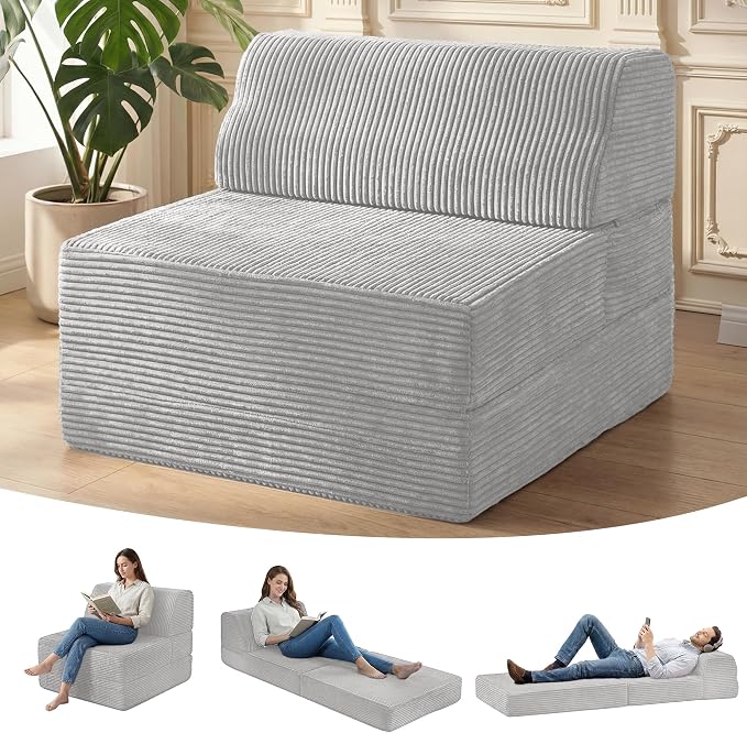Kasunpul Folding Sofa Bed with Pillow, Memory Foam Fold Out Chair Bed, by KASUNPULGIVEYOUANEWLIFE
