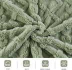 Aganear Fleece Throw Blanket for Bed Couch 90"x108" Sage Green | Lightweight - Image 9