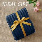 BEDELITE Striped Fleece Throw Blanket, Soft Cozy, Lightweight Warm, Machine - Image 2