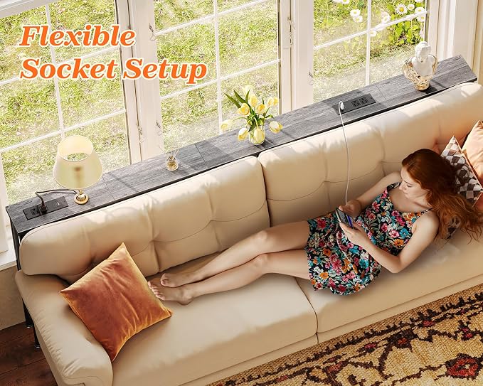 SUPERJARE 79 Inch Sofa Table - Image 7