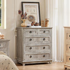 Joaxswe Farmhouse 5 Drawer Dresser - Image 10