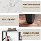 AT-VALY Console Table with Storage Shelves, Sofa Table Entryway Table with Faux - Image 8