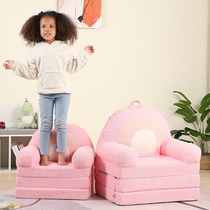 MOMCAYWEX Kids Sofa, Sherpa Couch - Image 6
