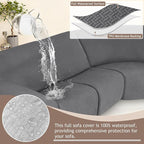 ALIECOM 100% Waterproof Recliner Sectional Couch Covers L Shape Stretch Corner - Image 4