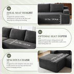 96" Sectional Couches for Living Room Cloud Couch Sofa - Image 6