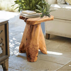 Cedar Roots Tree Stump Side Table 14"x13"x18"H Live Edge Rustic Natural Solid - Image 5