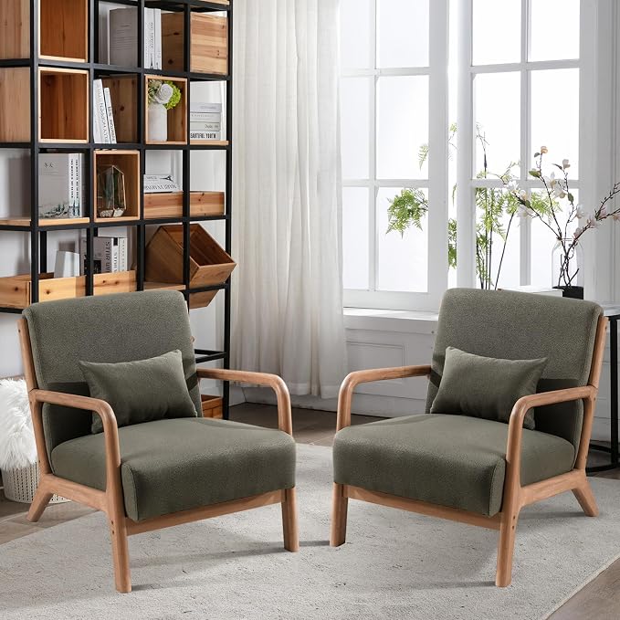INZOY Mid Century Modern Accent Chair - Image 9