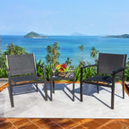 Homall 3 Pieces Patio Furniture Set Outdoor Patio Conversation Textilene Bistro - Image 2