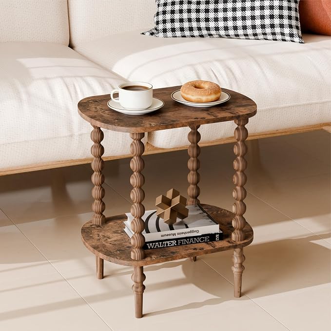 2-Tier Side Table, Small End Table - Image 2