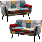 Bonzy Home Modern Boho Loveseat Couch Sofa Chair Set of 2 - Image 9