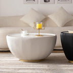 Round Marble Coffee Table Set of 2, 2 Piece Coffee Table and End Table - Image 9