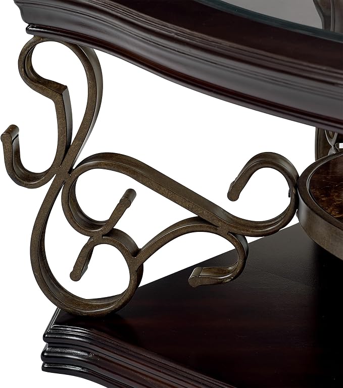 52'' Dark Brown Retro Wooden Coffee Table - Image 5