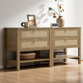 SICOTAS Night Stands Set of 2 for Bedroom, Large Bedside Tables by SICOTAS
