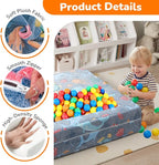 MeMoreCool Mermaid Glow-in-the-Dark Kids Play Couch, Denim Mermaid Modular - Image 6