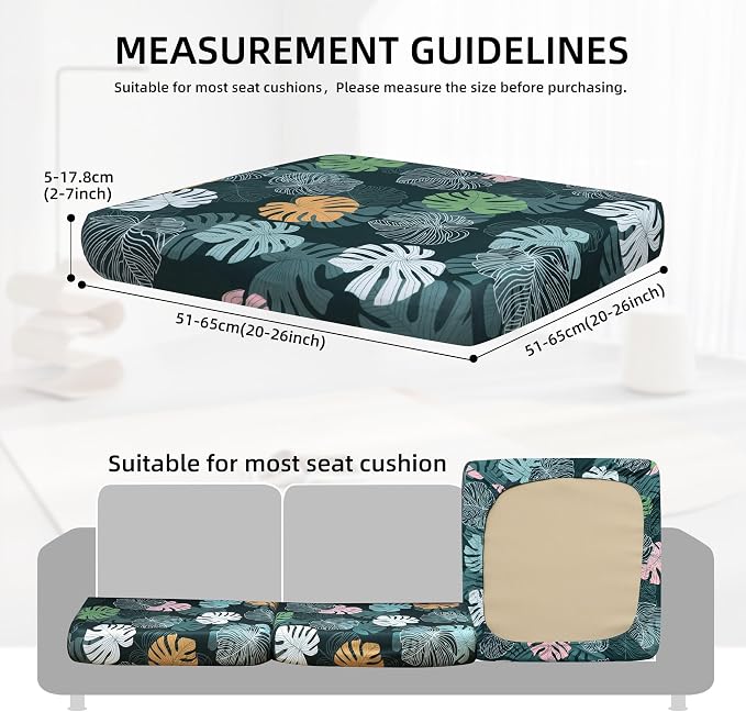 8PCS Patio Cushion Covers.Patio Furniture Couch SeatSlipcovers | Washable - Image 2