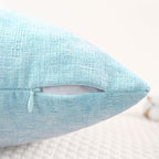 CaliTime Decorative Throw Pillow Covers 18 X 18 Inches Light Blue Grey | Pack - Image 3
