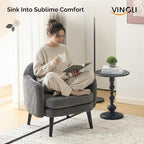 VINGLI 30.3" Wide Modern Barrel Accent Armchairs Set of 2 - Image 7