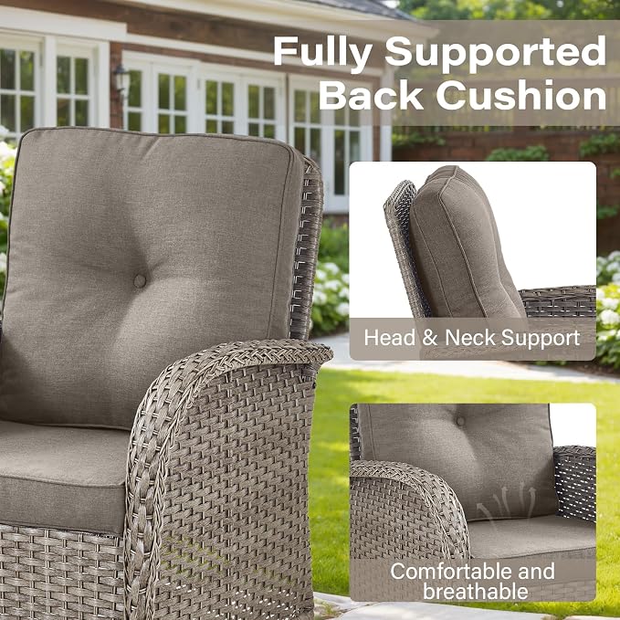 Belord 7 Piece Wicker Patio Furniture Set - Image 5