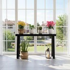 Plank+Beam Solid Wood Console Table, 56 Inch, Sofa Table, Narrow Entryway Table - Image 4